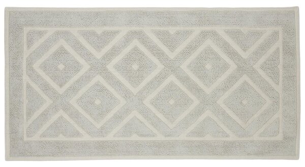 Tappeto righe (60x100) BIANCO/BLU