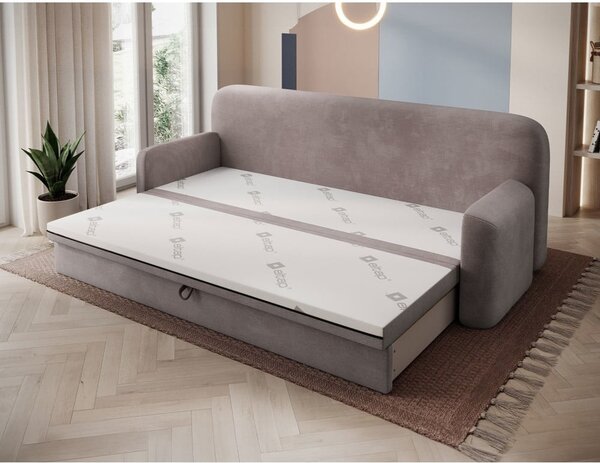 Divano marrone allungabile/con contenitore e rivestimento in velluto a coste 236 cm Elioss – ELTAP