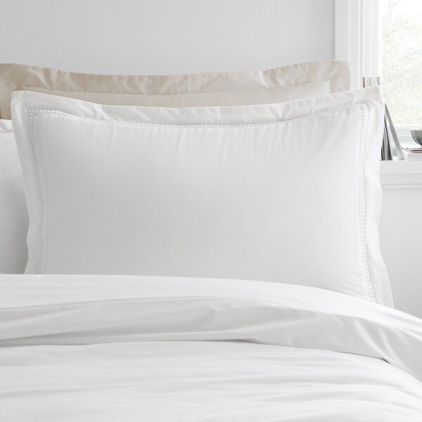Set copripiumino e federa bianco in cotone per letto matrimoniale 200x200 cm Oxford Lace Trim – Bianca