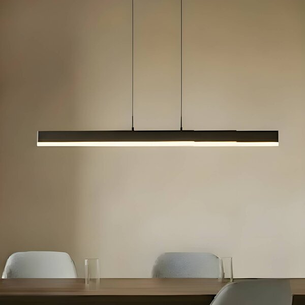 Lucande Lampada LED a sospensione Torven, nera, CCT, estensibile Torven Lucande, dimmerabile, Nero, Soggiorno / Sala da pranzo, Metallo, Moderno