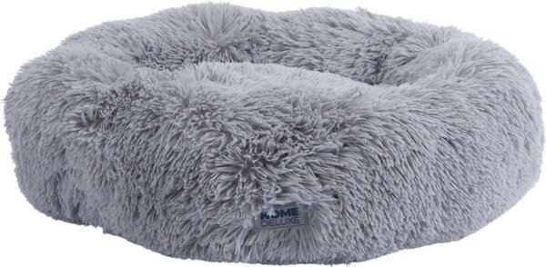 Home Deluxe - Letto per animali MUFFIN - dimensioni: 120 x 120 x 17 cm, colore: grigio, inclusa coperta per animali, imbottitura in cotone, rivestimento lavabile, antiscivolo e impermeabile I Letto per cani Cuscino per cani Letto per gatti