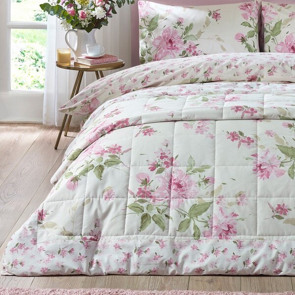 Copriletto con rivestimento trapuntato 220x230 cm Avebury Floral – Catherine Lansfield