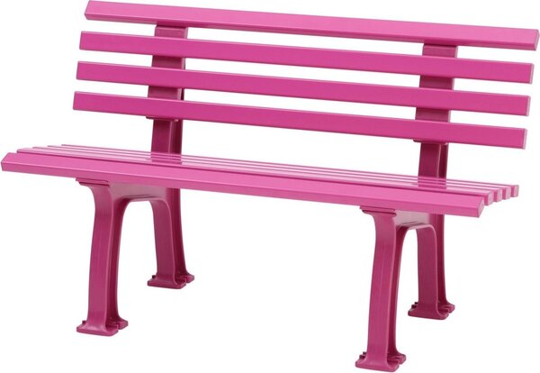 Panchina da giardino Antigua | 2 posti | lilla | HxLxP 74x120x54cm | plastica resistente agli agenti atmosferici e ai raggi UV | panchina da parco Panchina da esterno giardino balcone terrazza