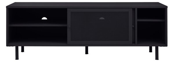 Mobile TV nero in metallo 160x55x45 cm Veep – Unique Furniture