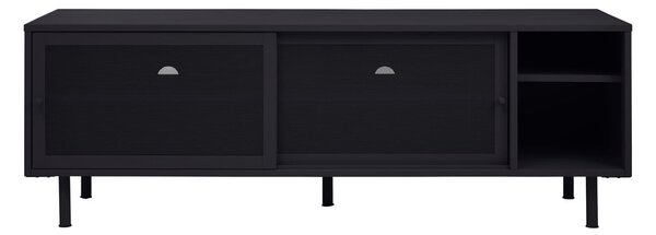 Mobile TV nero in metallo 160x55x45 cm Veep – Unique Furniture