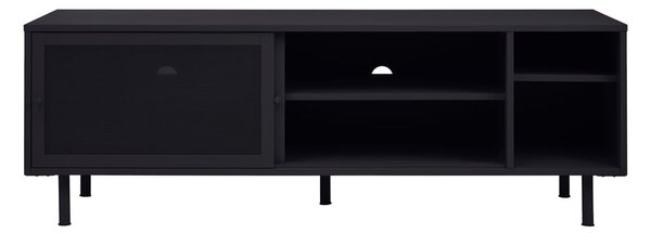Mobile TV nero in metallo 160x55x45 cm Veep – Unique Furniture