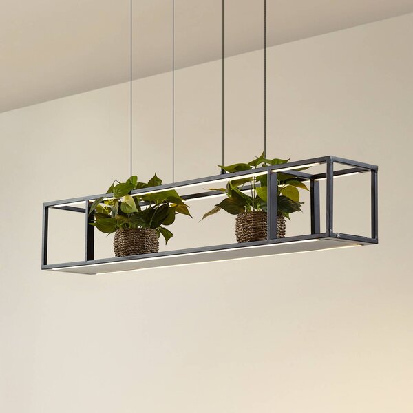 Lucande Lampada LED a sospensione Estante, nera, dimmerabile Estante Lucande,, Nero, Soggiorno / Sala da pranzo, Metallo, Moderno