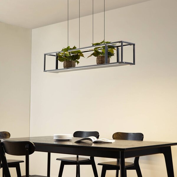 Lucande Lampada LED a sospensione Estante, nera, dimmerabile Estante Lucande,, Nero, Soggiorno / Sala da pranzo, Metallo, Moderno