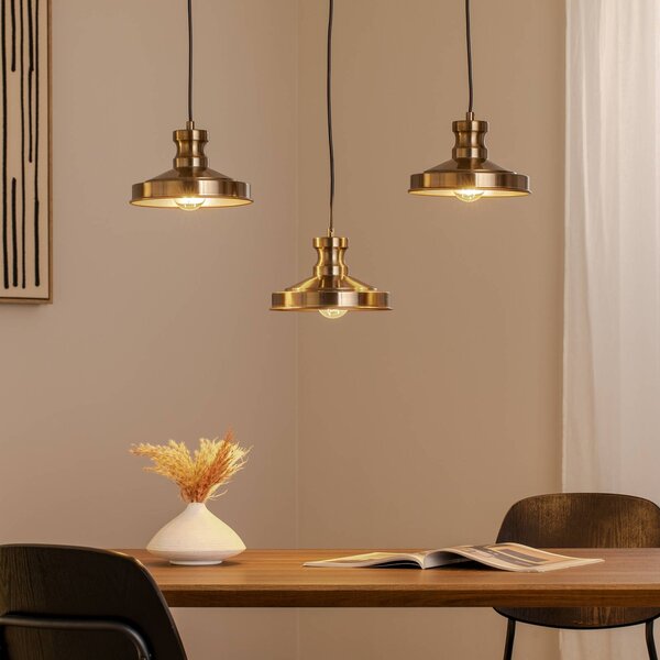Lampada a sospensione Berceste 9263 Opviq, dimmerabile, Ottone / Oro, Soggiorno / Sala da pranzo, Metallo, Lampada a sospensione