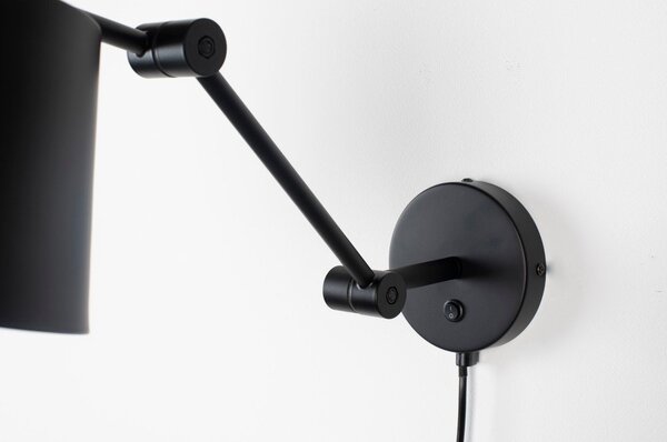 Lampada da parete nera Hajo - White Label