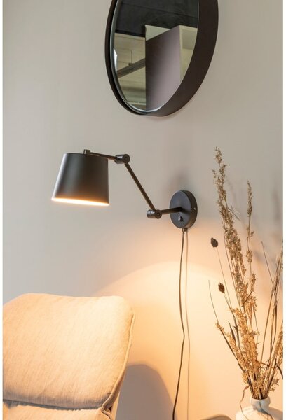Lampada da parete nera Hajo - White Label