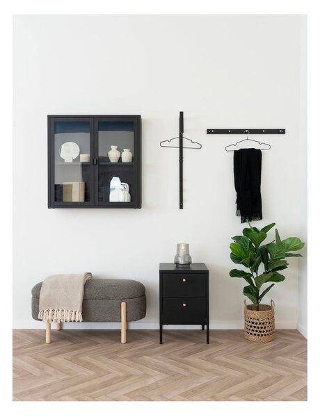 Panchina marrone con rivestimento in bouclé Branca – House Nordic