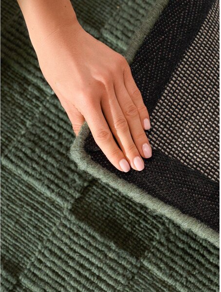 Passatoia verde scuro in lana tessuta a mano 80x200 cm Scala – Villeroy&Boch