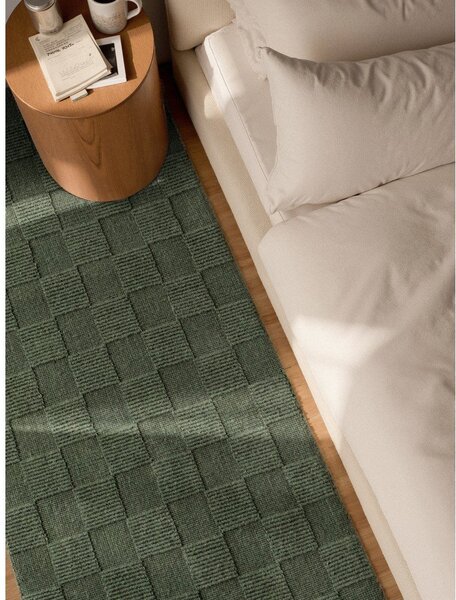 Passatoia verde scuro in lana tessuta a mano 80x200 cm Scala – Villeroy&Boch