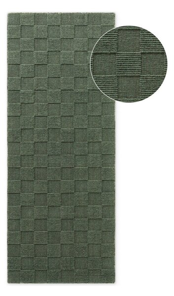 Passatoia verde scuro in lana tessuta a mano 80x200 cm Scala – Villeroy&Boch