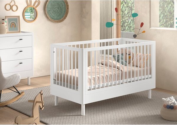 Lettino bianco in faggio massiccio 70x140 cm Forrest – Vipack