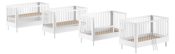 Lettino bianco in faggio massiccio 70x140 cm Forrest – Vipack