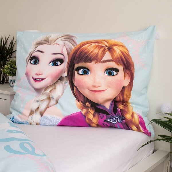 Biancheria da letto per bambini in cotone per letto singolo 140x200 cm Frozen "Light blue" – Jerry Fabrics