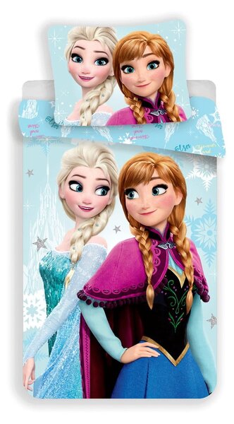 Biancheria da letto per bambini in cotone per letto singolo 140x200 cm Frozen "Light blue" – Jerry Fabrics