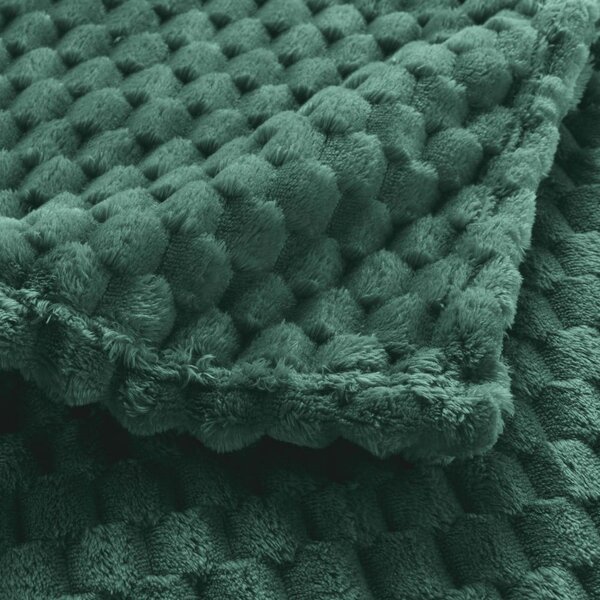 Coperta verde in microflanella 125x150 cm Mini Frosty – douceur d'intérieur