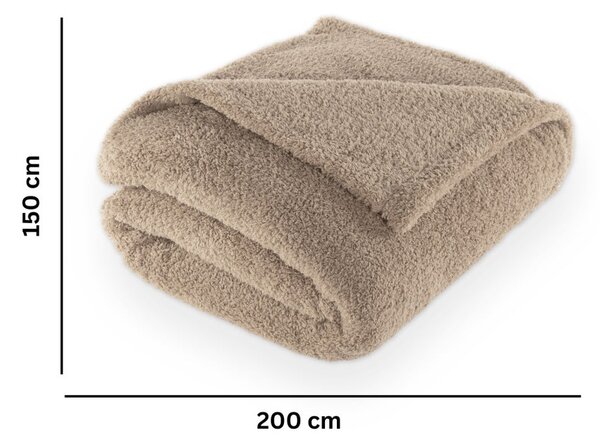Coperta grigio tortora in micropile 150x200 cm Cocoon – Tiseco Home Studio