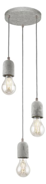 EGLO lampada a sospensione "SILVARES" 3x60 W grigio 95523