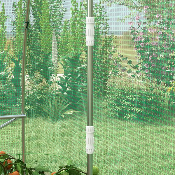 Outsunny Serra da Giardino Tunnel 6 m² con sistema di irrigazione integrato, 3L x 2l m 6 finestre Porta avvolgibile Verde