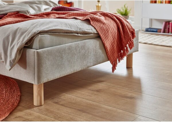 Letto singolo imbottito beige rete non inclusa 120x200 cm Joker – Meise Möbel