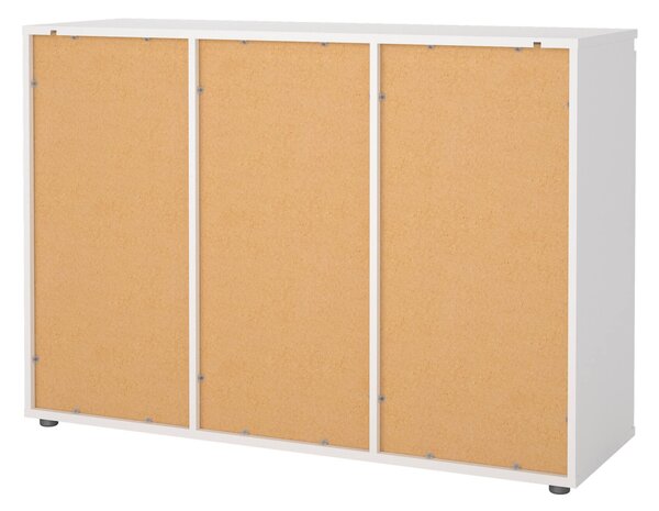 Credenza bianca 119x40x83h cm 2 ante e 3 cassetti - Zumpano