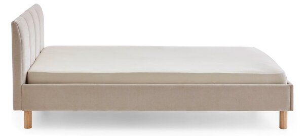 Letto singolo imbottito beige rete non inclusa 120x200 cm Joker – Meise Möbel