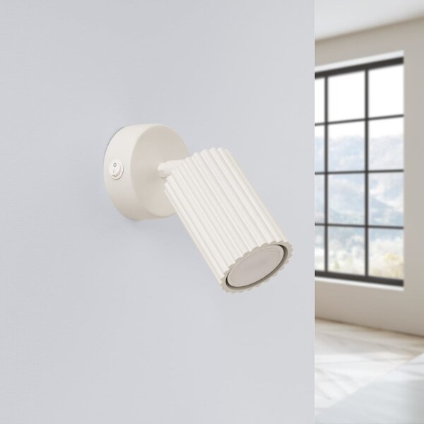 Faretto color crema 8x16 cm Gleam – Sollux