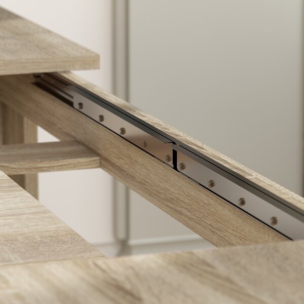 HOMCOM Tavolo da pranzo estendibile, da 180 a 260 cm, per 6-10 persone, in legno | Aosom Italy