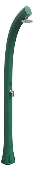 Doccia Solare da Esterno in Resina New Happy VERDE SCURO, per Giardino, 26L Dimensioni 21,5x20x h 225 cm peso 12 kg ,Miscelatore Arkema per scegliere la temperatura dell'acqua desiderata