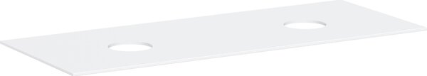 Hansgrohe Xevolos E Console 1370/550 avec 2 découpes au centre pour lavabo à poser sans trou de robinetterie, 54332700, 54332700