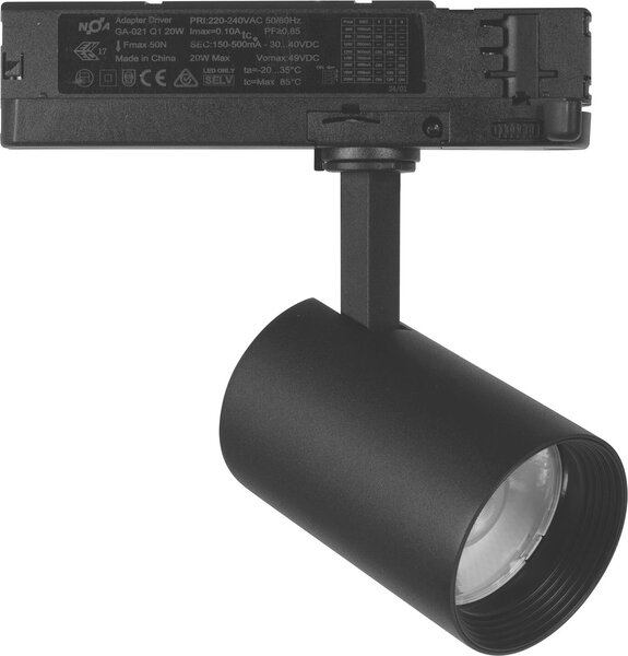 ANGELO M faretto a binario LED/21W nero 4000K