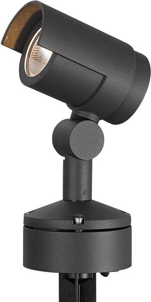 Lucande Faretto a picchetto LED a terra Beatrix, antracite, alluminio, 45,7 cm