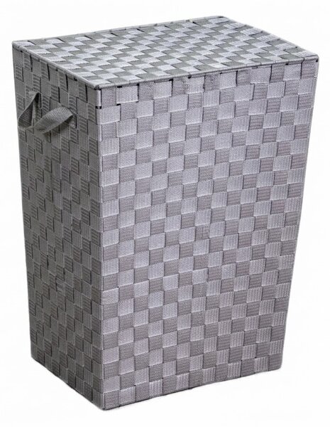 Cesto Portabiancheria in poliestere grigio rettangolare cm 40x30xh53