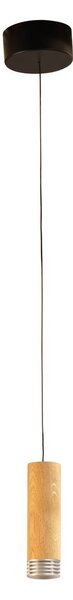 FISCHER & HONSEL Lampada a sospensione Shine-Wood, dimmerabile, Legno chiaro, Soggiorno / Sala da pranzo, Legno, Lampada a sospensione