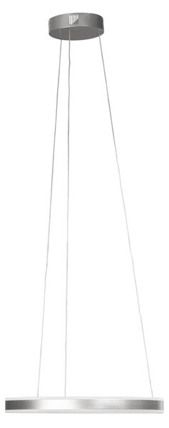 FISCHER & HONSEL Lampada LED a sospensione Sirko, Ø 50 cm, color nichelo, metallo, CCT dimmerabile, Alluminio / Grigio / Zincato, Soggiorno / Sala da pranzo, Metallo, Moderno