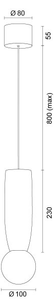 Argon 8938 - Lampadario a cavo BOLL 1xG9/6W/230V bianco