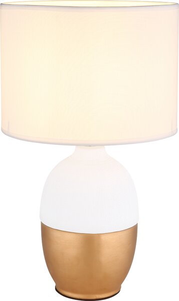 Globo Lighting lampada da tavolo in Vetroceramica bianca, 1x E14