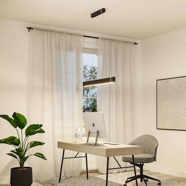 Paulmann Smart Lampada LED a sospensione Jagun, antracite, 100 cm, feltro dimmerabile, Alluminio / Grigio / Zincato, Soggiorno / Sala da pranzo, Tessuto / Stoffa / Seta, Moderno