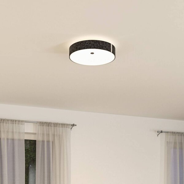 Paulmann Plafoniera smart Malika, dimmerabile, Alluminio / Grigio / Zincato, Soggiorno / Sala da pranzo, Tessuto / Stoffa / Seta, Moderno