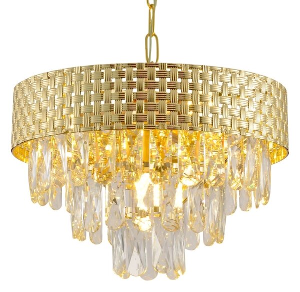 Lampadario a catena CHARLIZE 4xE14/10W/230V dorato