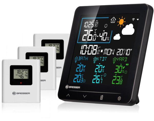 Bresser Quadro Individio NV: stazione meteorologica wireless con 3 sensori esterni