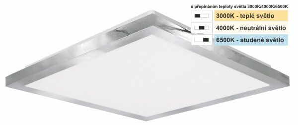 Top Light -Plafoniera LED da bagno SILVER LED/10W/230V IP44 28x28 cm cromo