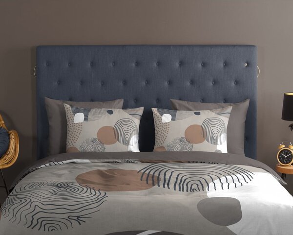 Set copripiumino e federa grigio in cotone per letto singolo ed esteso 140x220 cm Hendrik – Good Morning