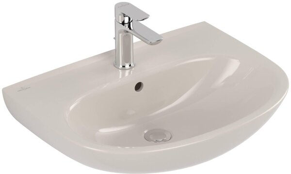 V&B Lavabo O.Novo 60x46cm, ovale, c rubinetto, c troppopieno, perg. C+