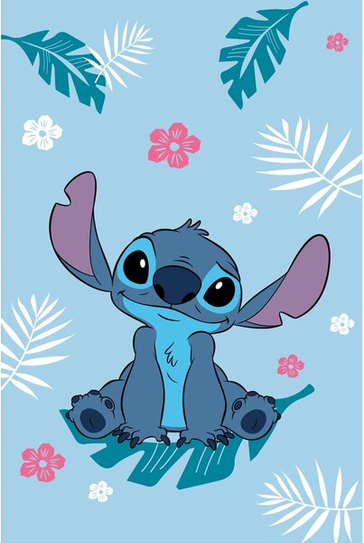 Coperta per bambini blu in vello 100x150 cm Lilo a Stitch "Blue" – Jerry Fabrics