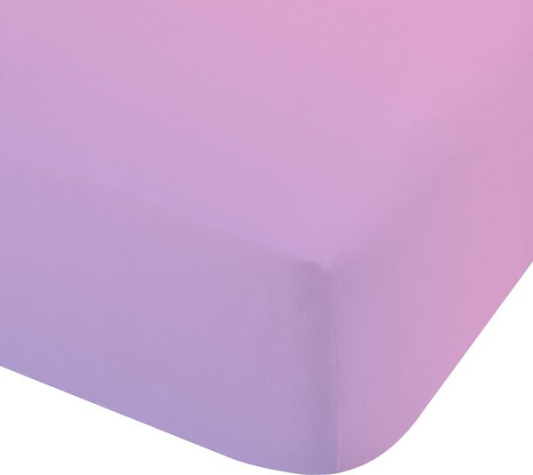 Lenzuolo con angoli per bambini blu e rosa per letto singolo 90x190 cm Ombre Rainbow Clouds – Catherine Lansfield